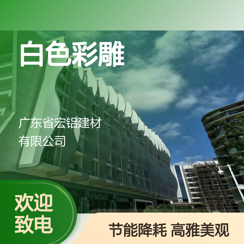 白色彩雕绽放冬日静美艺术之光 材料名称 铝幕墙