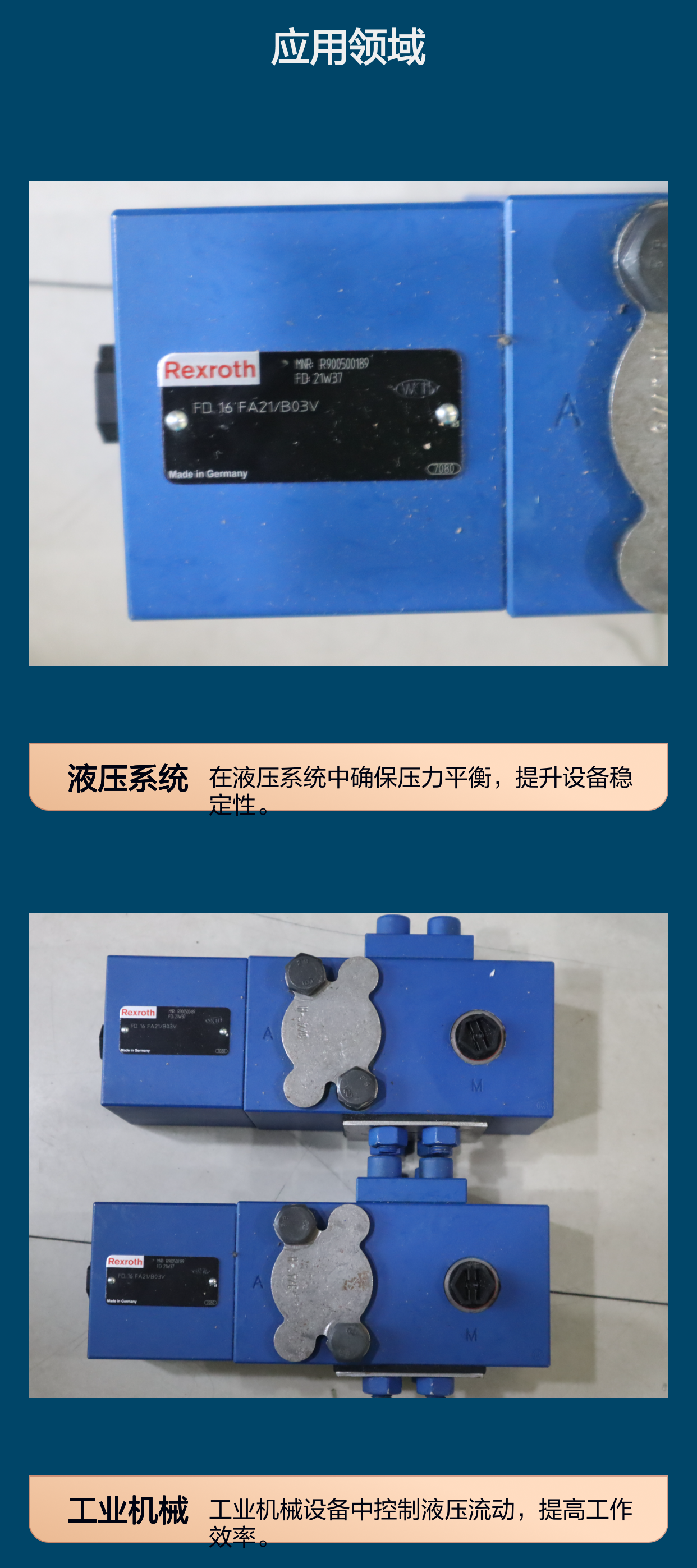 FD16FA22/B03V FD16FA2X/B03V R900500189 德国力士乐REXROTH平衡阀