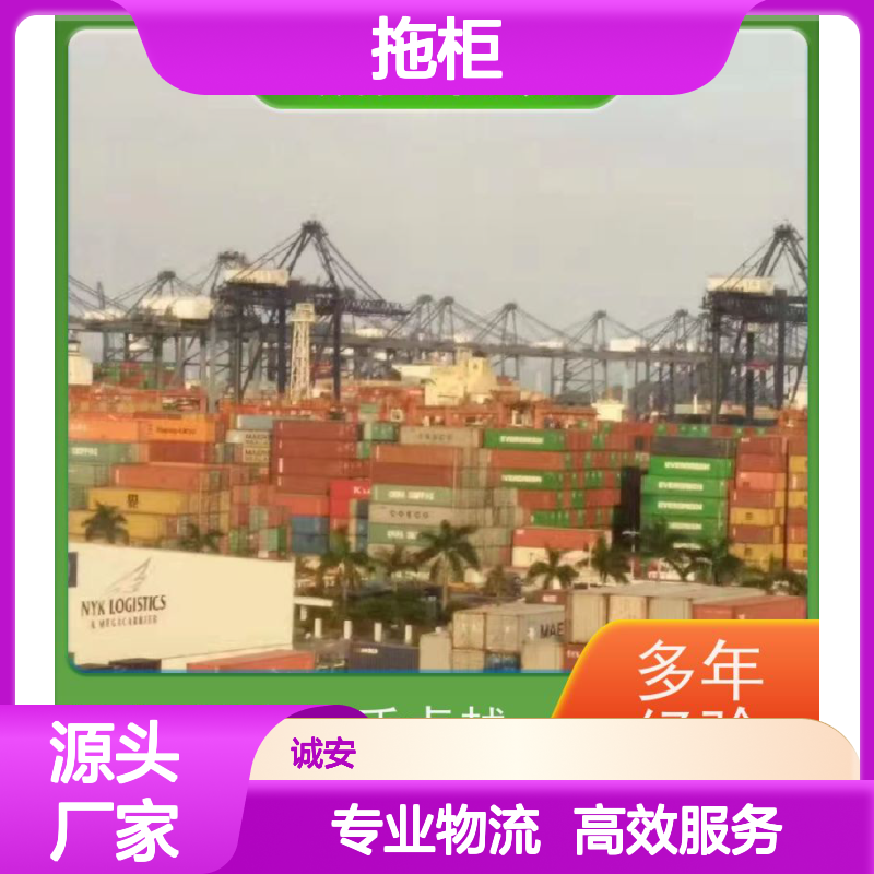 诚安物流 40尺自备柜 香港拖柜 出口报关 次日到