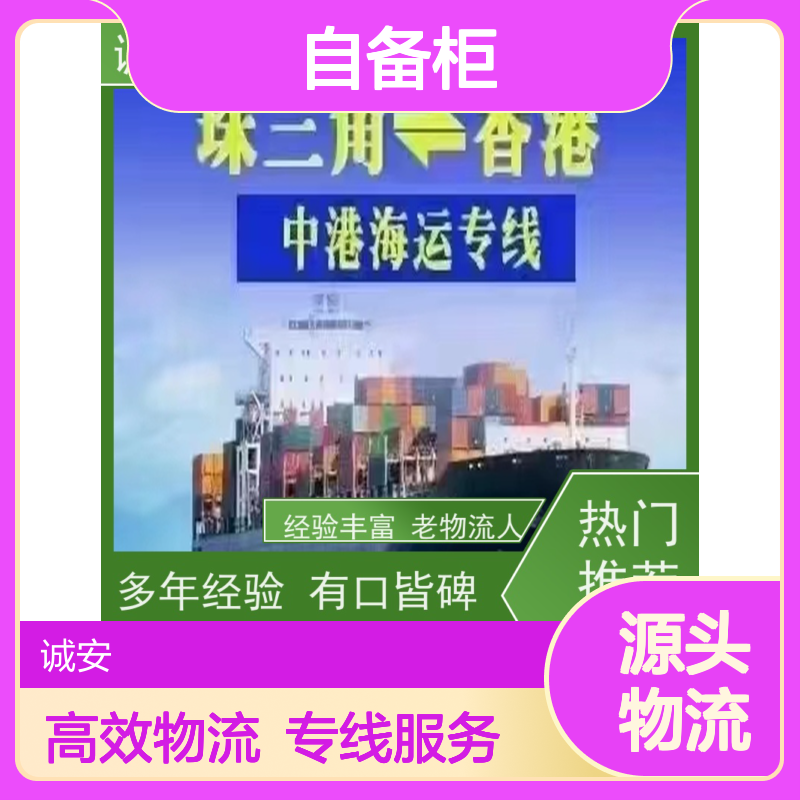 诚安物流 45尺自备柜 惠州到香港 出口报关 半天到