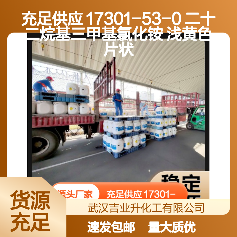 充足供应 17301-53-0 二十二烷基三甲基氯化铵 浅黄色片状