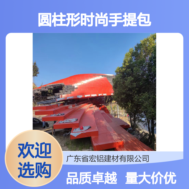 浅灰圆柱形铝板天花 轻质高强 耐腐蚀 商业空间吊顶优选