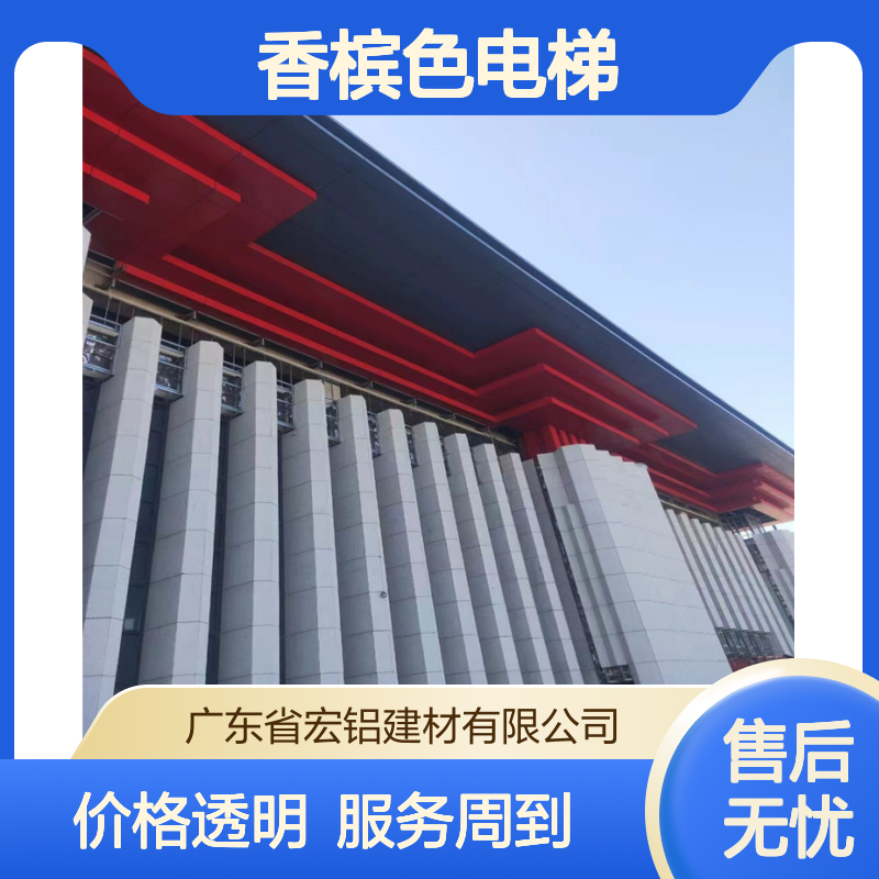 香槟色电梯铝单板 优雅穿梭现代建筑 艺术梦幻交融之选