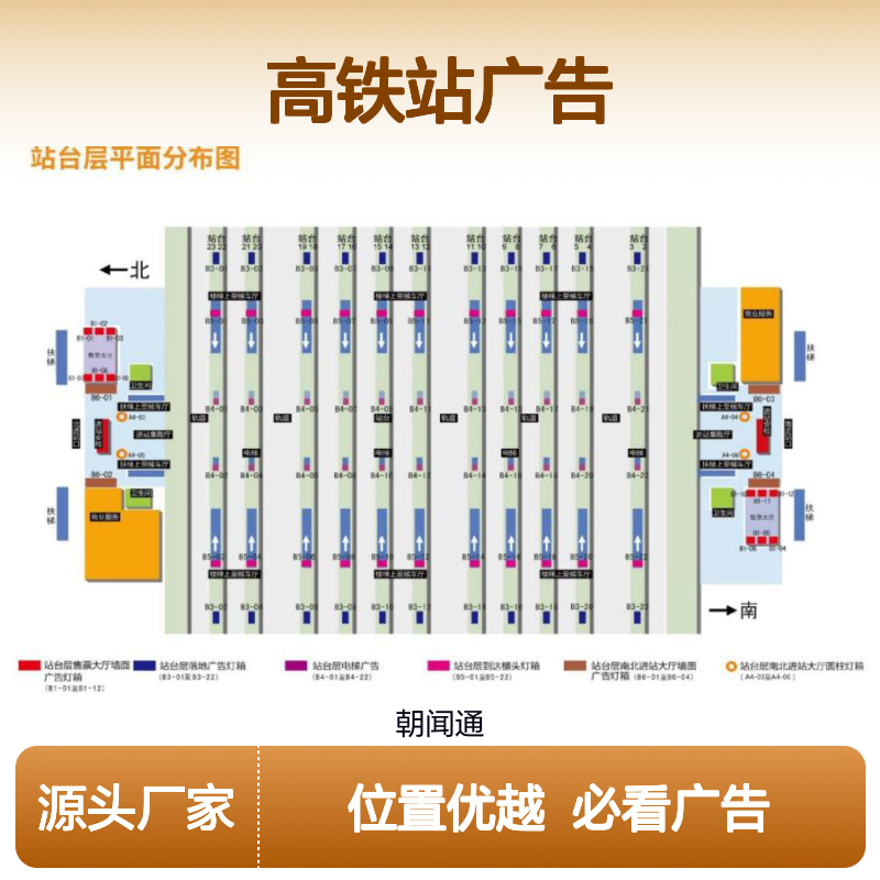 高铁站广告 广西南宁东站站台层到达楣头灯箱广告位招商出租