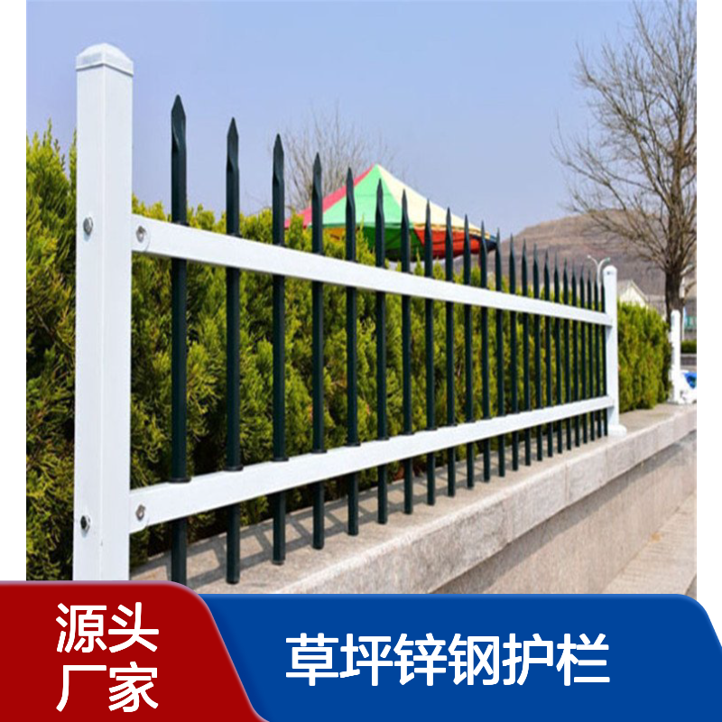 50公分高护栏网 草坪锌钢护栏 骏川防护栏生产厂家 城市菜园栅栏围栏