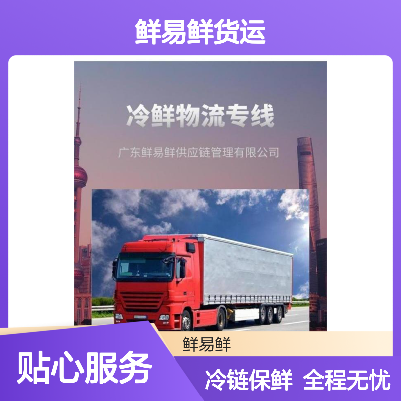 精品专线 长途运输 冷链物流 仓储配送 标准操作 鲜易鲜货运供应