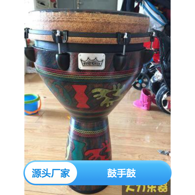 美产瑞盟Remo12寸设计师系列图腾款非洲鼓手鼓金杯鼓儿童成人教学