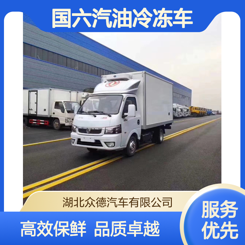 程力威东风途逸国六汽油冷冻车 白色三门冰淇淋雪糕运输车