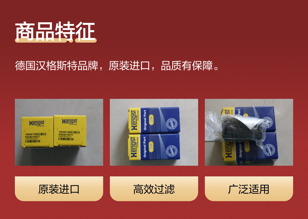R928018917 2.0004 G60-A00-0-M 1004613B 德国汉格斯特HENGST滤芯