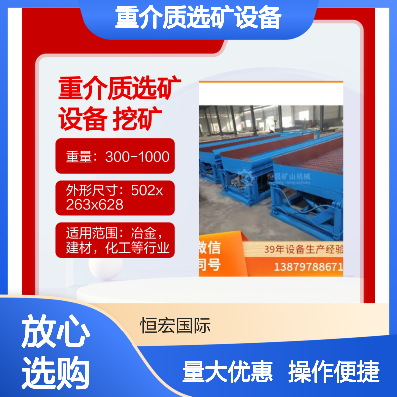 全套重介质选矿设备 操作简便易维护 适用于冶金建材化工行业