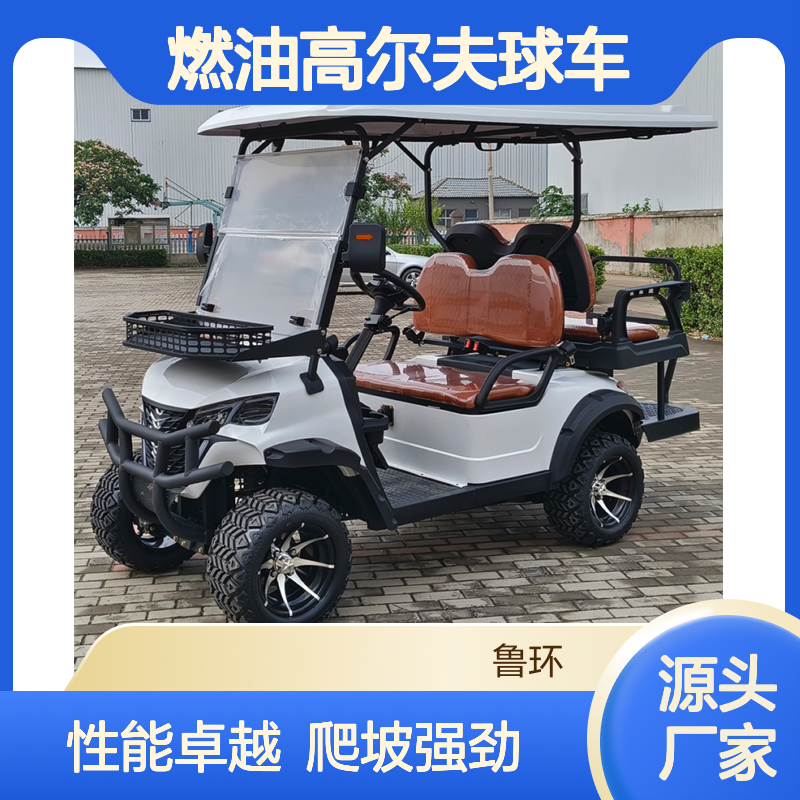 双排四座三排六座燃油高尔夫球车 汽油款观光车 爬坡景区 出口