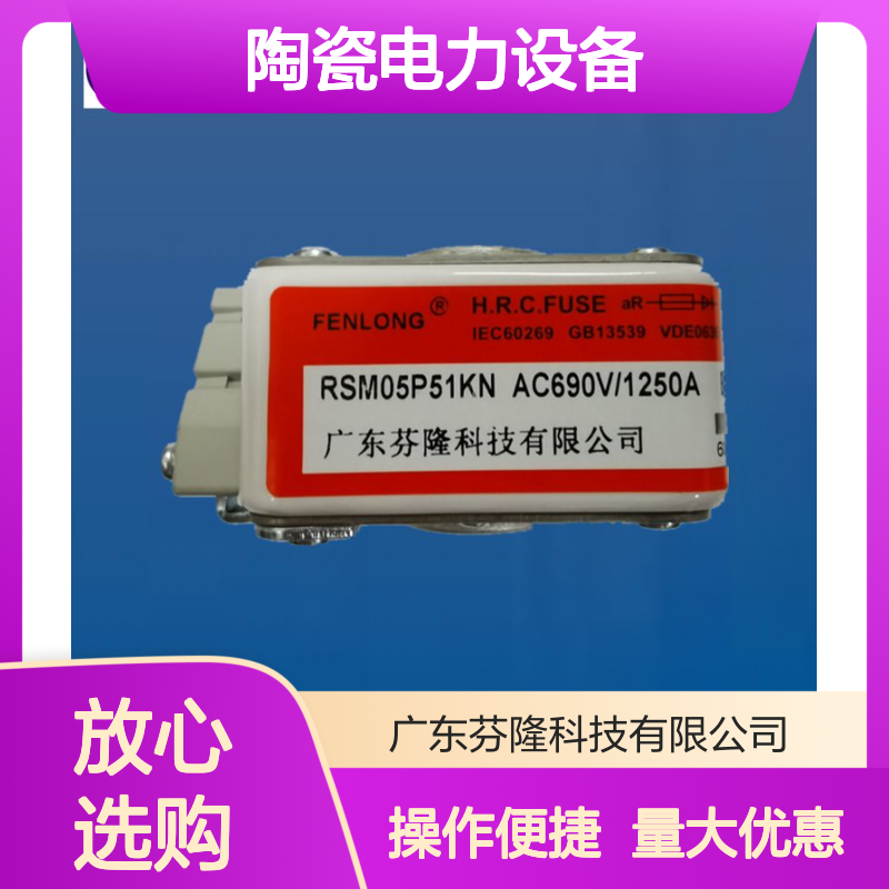 FENLONG芬隆RSM05P75KN 100KA镀银铜片管式熔断器 70℃陶瓷防护