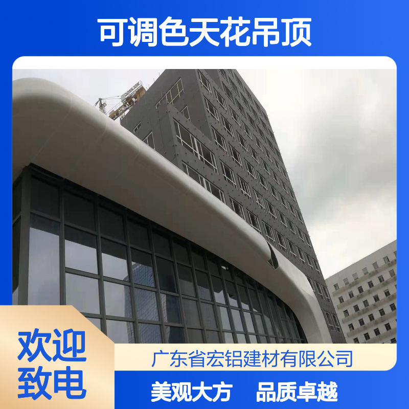 宏铝墙板棕色可调色天花吊顶 商场专用型材金属幕墙板