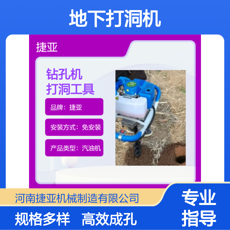 手提式小型栽沙柳根地下打洞机 捷亚SM 人工操作成孔效率高