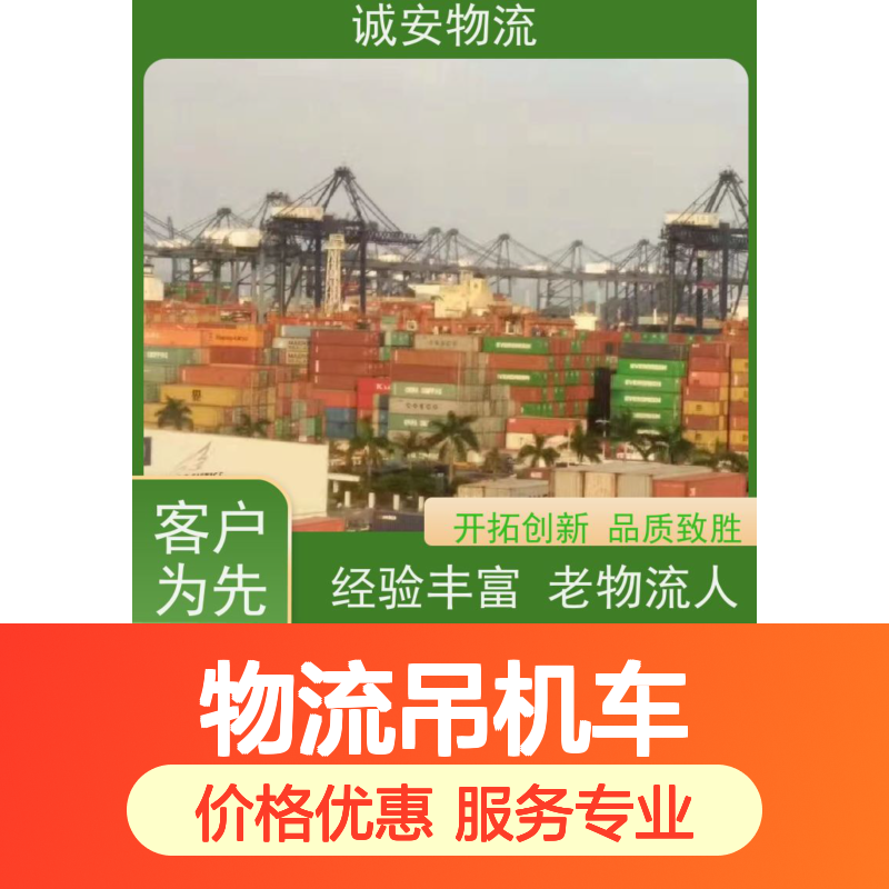 诚安物流吊机车河源到东莞专人跟单随时发车