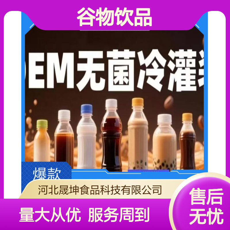 晟坤食品 谷物饮品代加工 奶茶果汁乳品无菌冷灌 定制服务