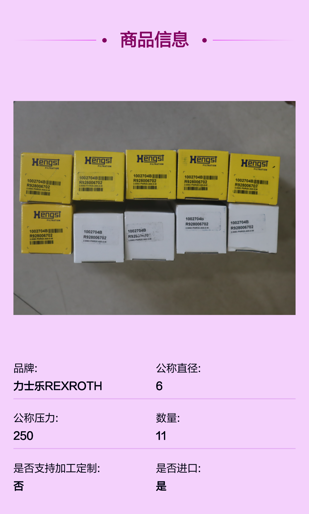 R928006702 2.0063PWR20-A00-0-M 1002704B德国力士乐REXROTH滤芯