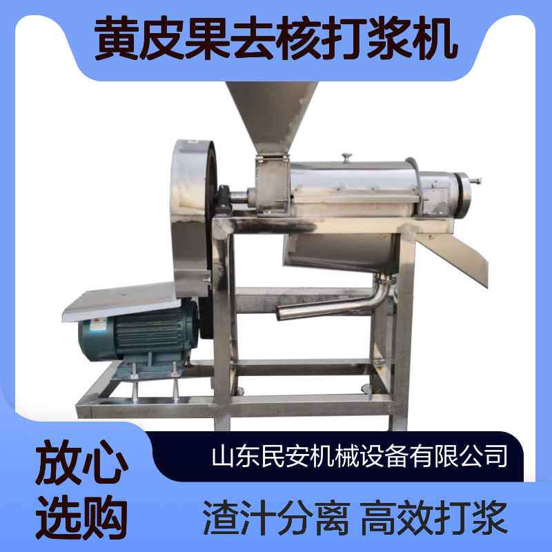 桂圆黄皮果去核打浆机 商用不锈钢果蔬榨汁机 民安渣汁分离果汁机