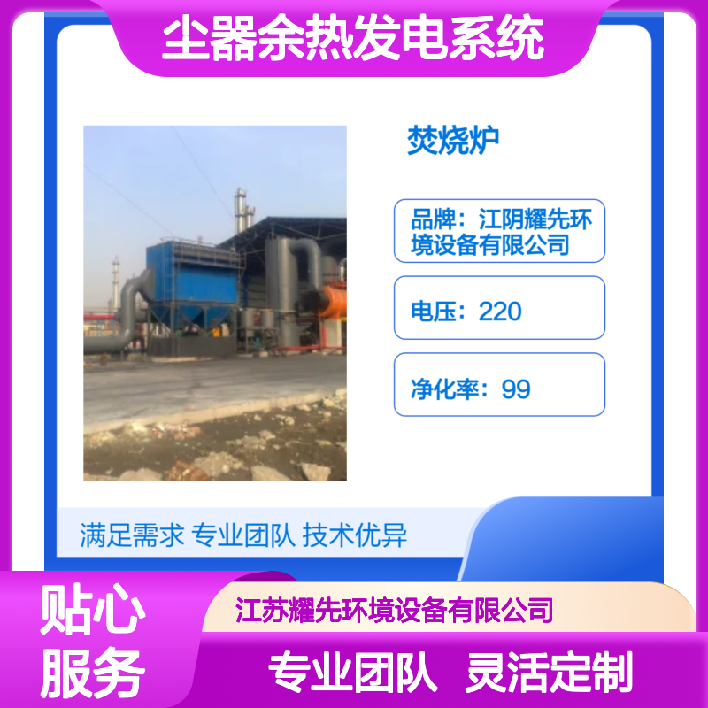 耀先环境生活垃圾焚烧炉高效除尘器余热发电系统节能直供