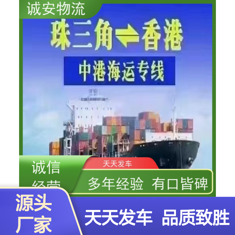 诚安物流 吊臂车 河源到香港 陆运送货到门 次日到