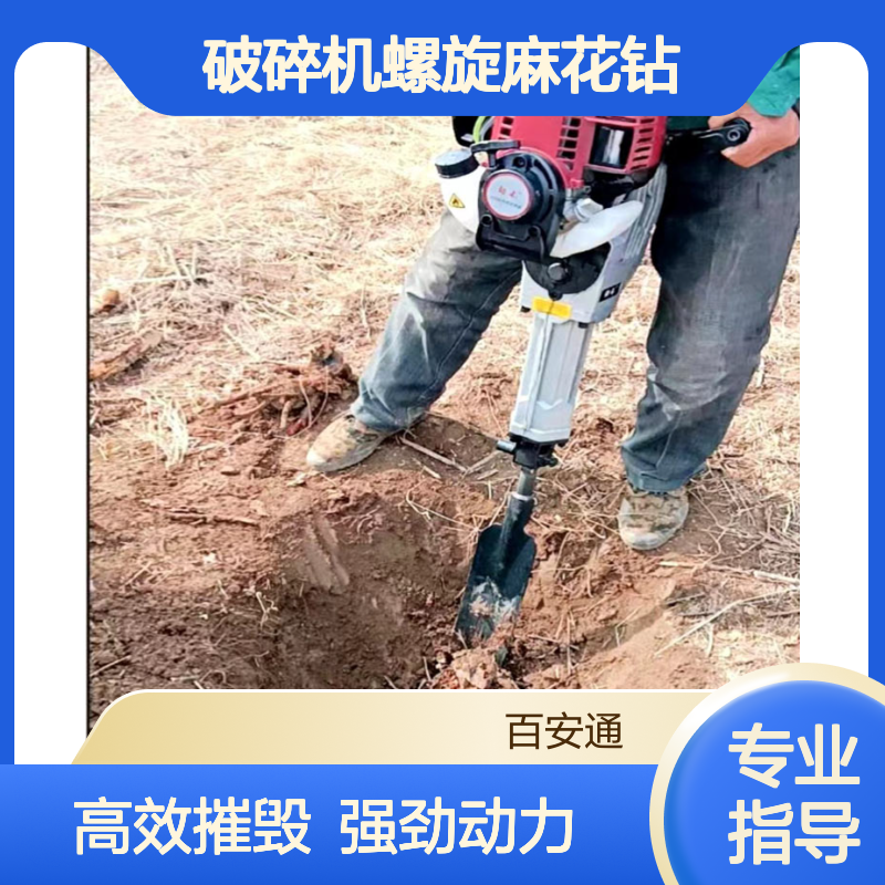 立安四冲程破除机油镐 小型锤镐汽油破碎机螺旋麻花钻