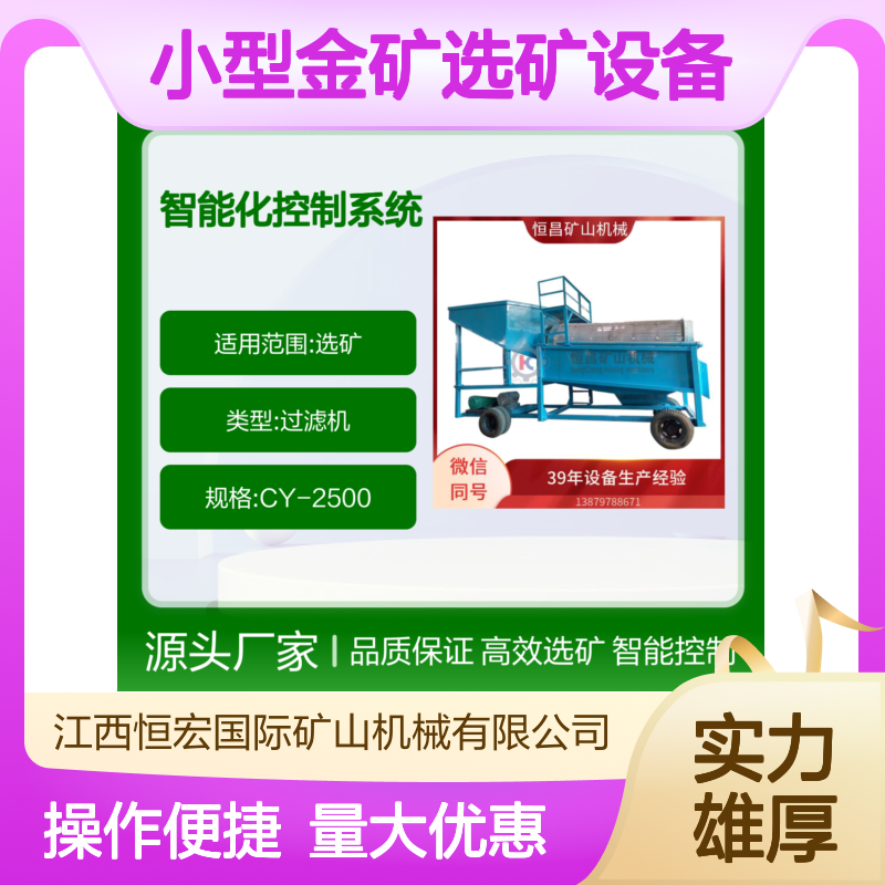 全套矿山机械 小型金矿选矿设备 智能化控制系统 锌矿沙金适用