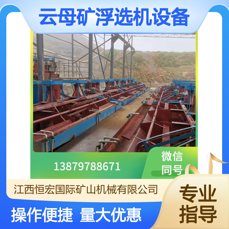 全套云母矿浮选机设备 机械式多槽高效选矿 提升矿石利用率