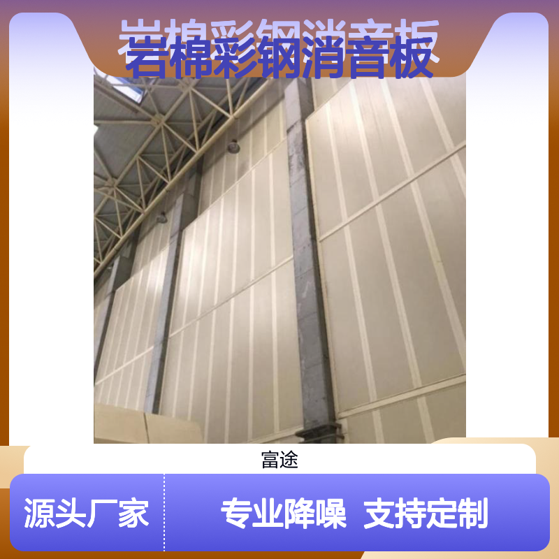 双侧冲孔岩棉彩钢消音板 隔音降噪专家 防火安全