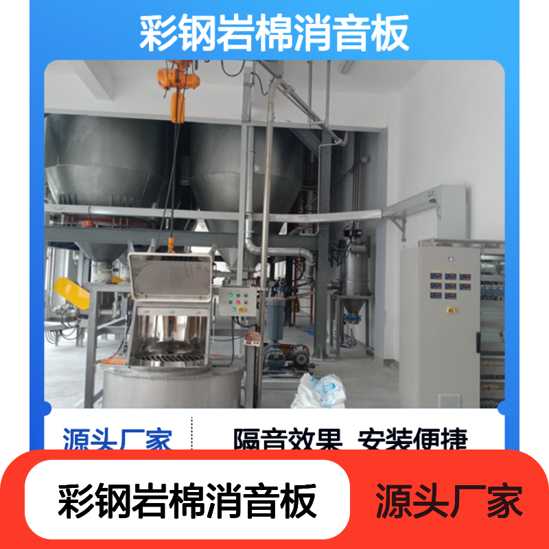 15cm彩钢岩棉消音板 1.5mm厚镀锌板喷涂挤塑机吸音降噪设备隔音房