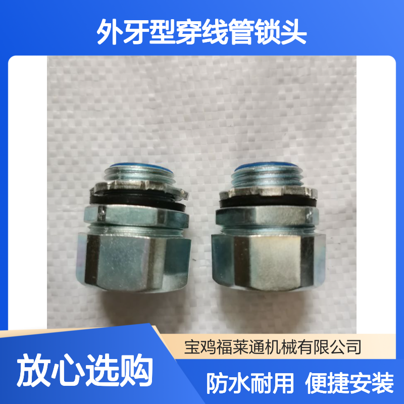 DPJ 端式镀锌接头 外牙型穿线管锁头 防水型接线箱连接器G1/2寸