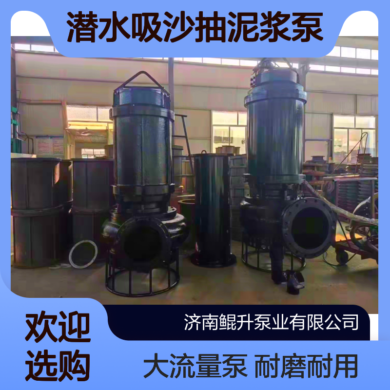 潜水吸沙抽泥浆泵 鲲升泵业 耐磨大流量潜水型渣浆泵
