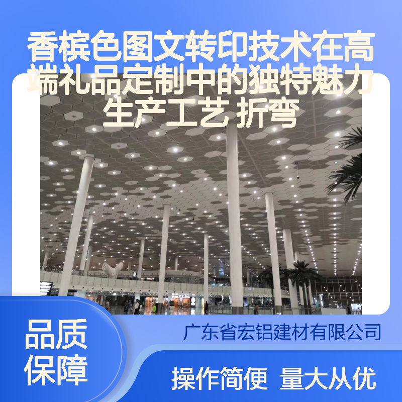 香槟色图文转印铝幕墙板 轻质高强 耐候美观 高端装饰优选