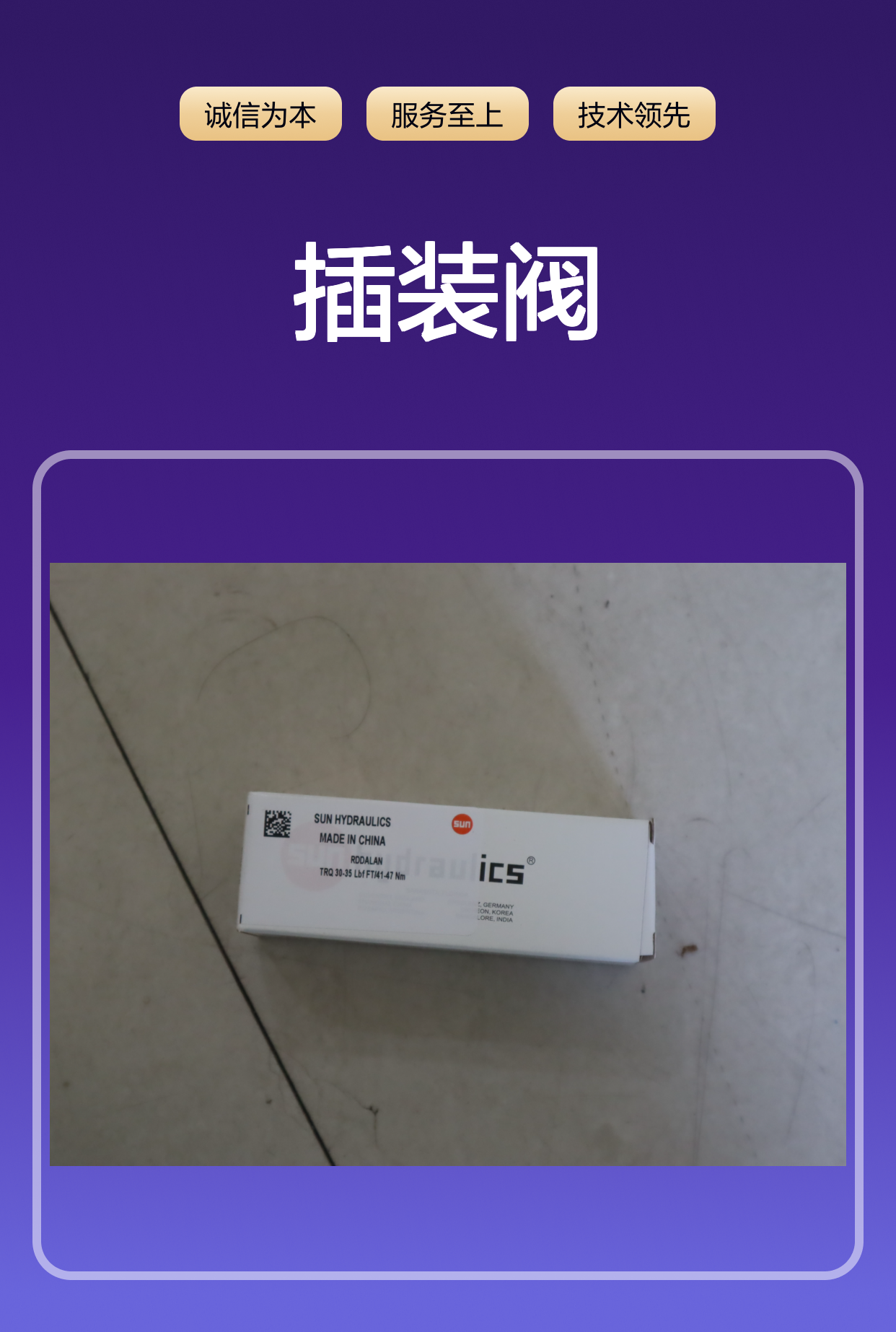 RDDALAN TRQ 30-35 LBF FT/41-47 NM 美国太阳SUN插装阀