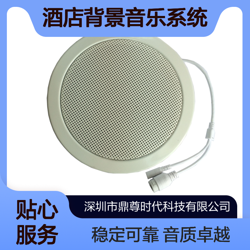 Poe供电IP网络吸顶音箱 酒店背景音乐系统方案 大厦广播系统厂家