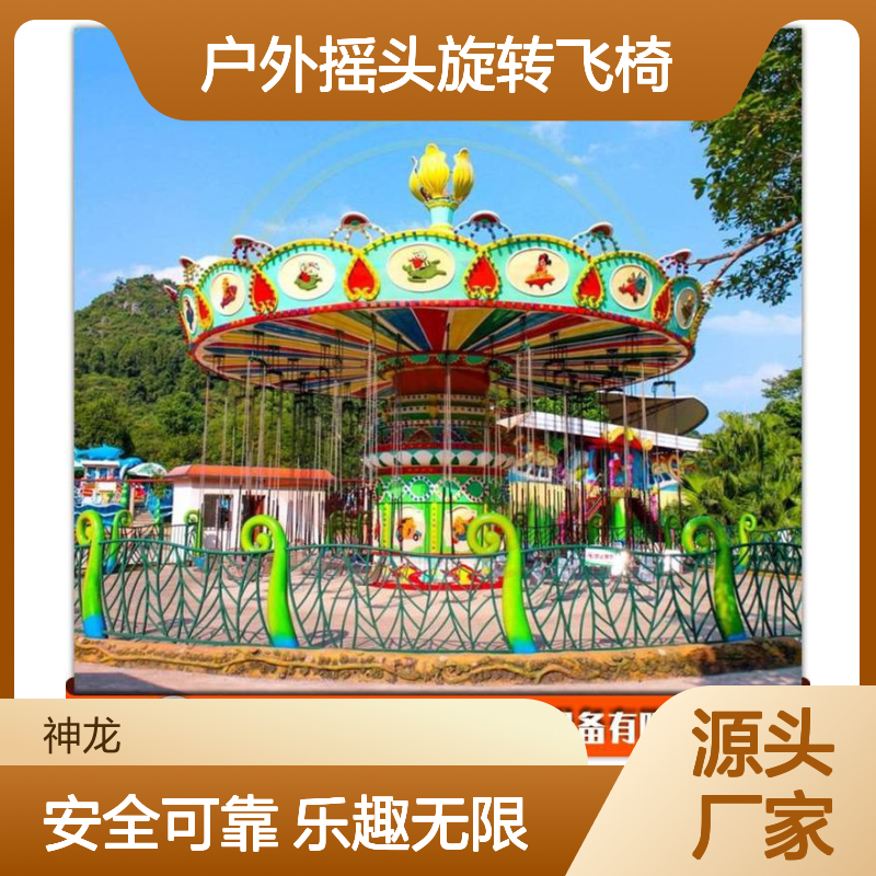 神龙游乐供应 大型户外摇头旋转飞椅 豪华波浪