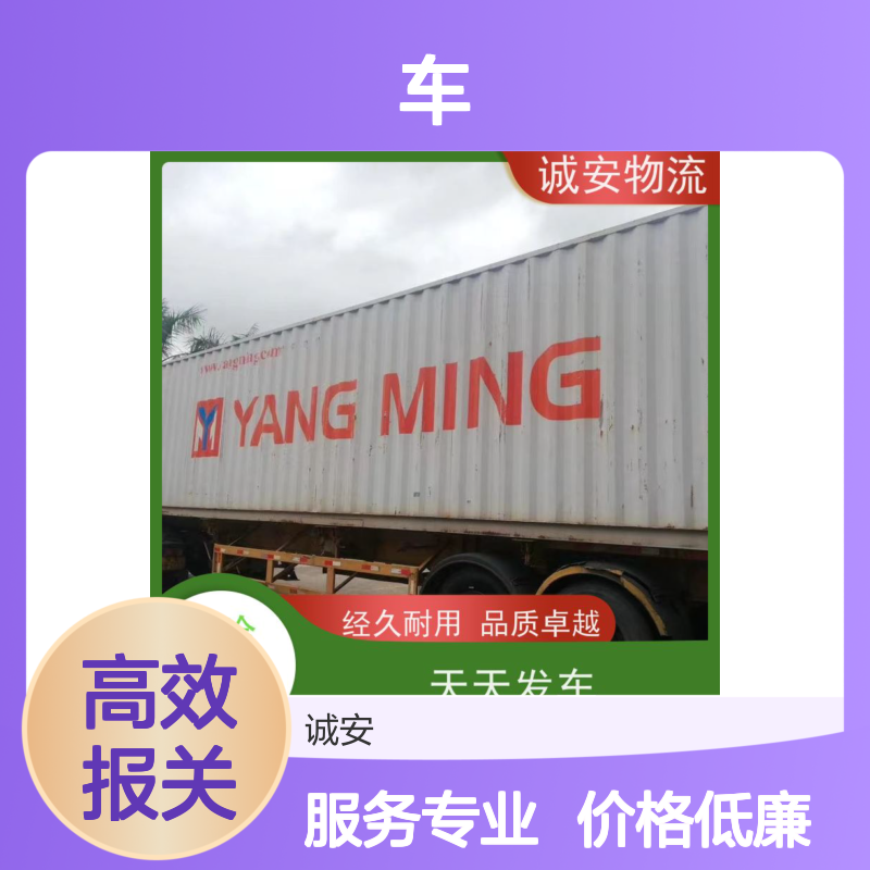 诚安物流5吨车河源到深圳一般贸易买单报关次日到