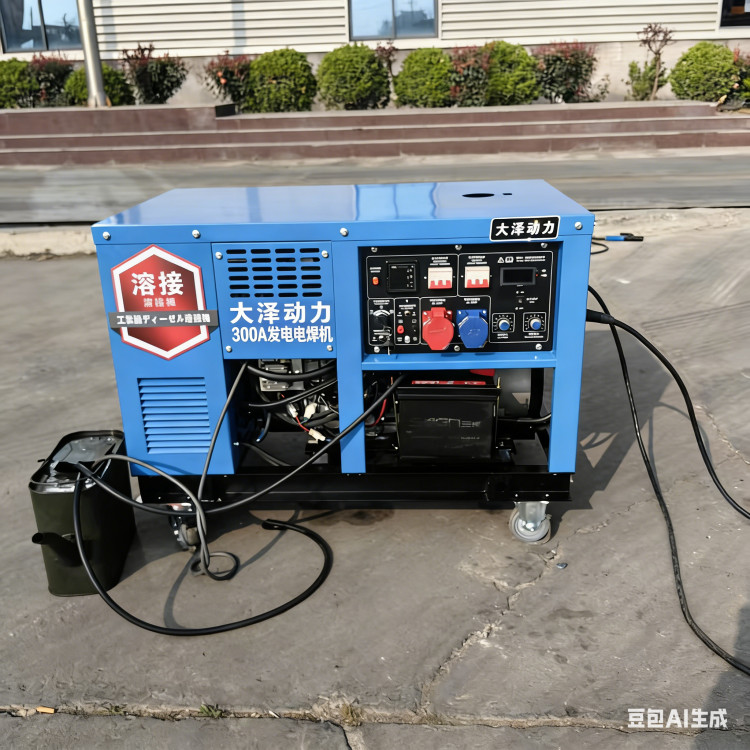 大泽动力柴油发电焊机250a一体机 便携式 管道工程施工用发电功率10