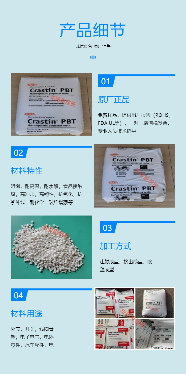 DuPont PBT Cristin FG613 Low Visibility Food Grade Casting Coating Grade