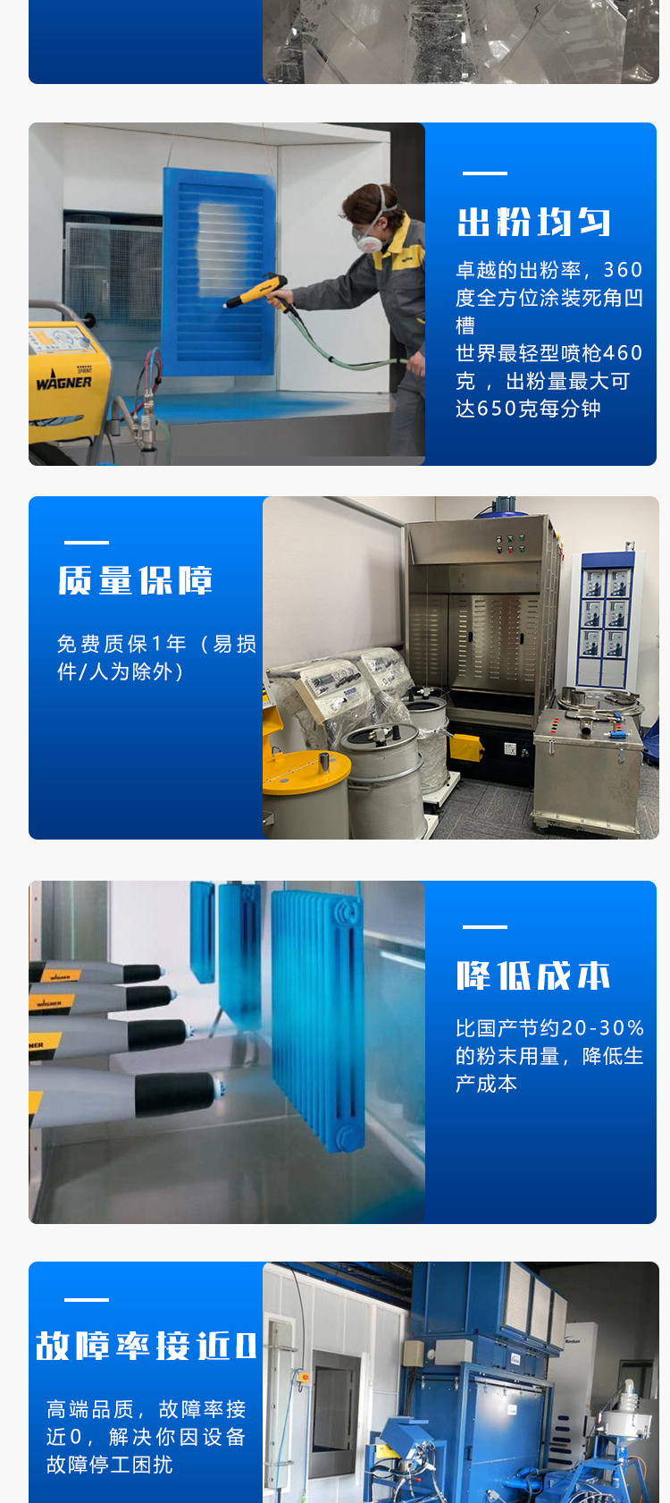 Manual friction gun, multi head spray gun, stainless steel material for cooling, customized by the manufacturer, with BNO equipment