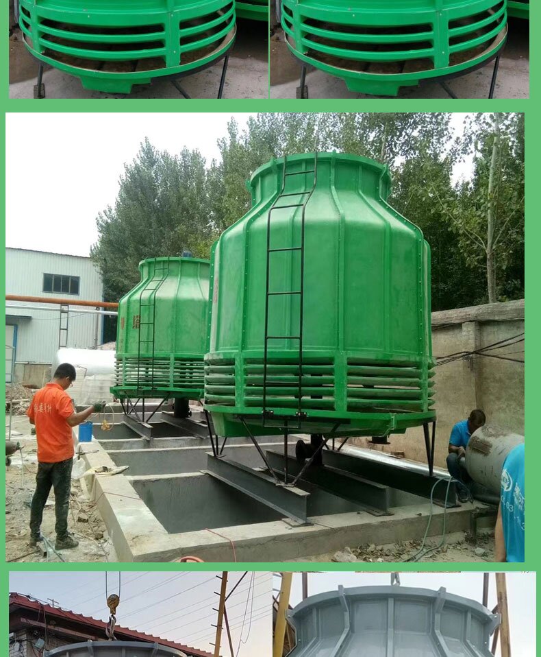 100 tons of dedicated cooling tower for Shijin Anticorrosive Power Plant, various specifications and models can be customized with fiberglass cooling towers