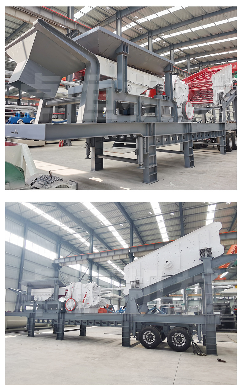 Counterattack mobile crushing station tailings construction waste mobile crusher mining crushed stone production line Zhuoheng