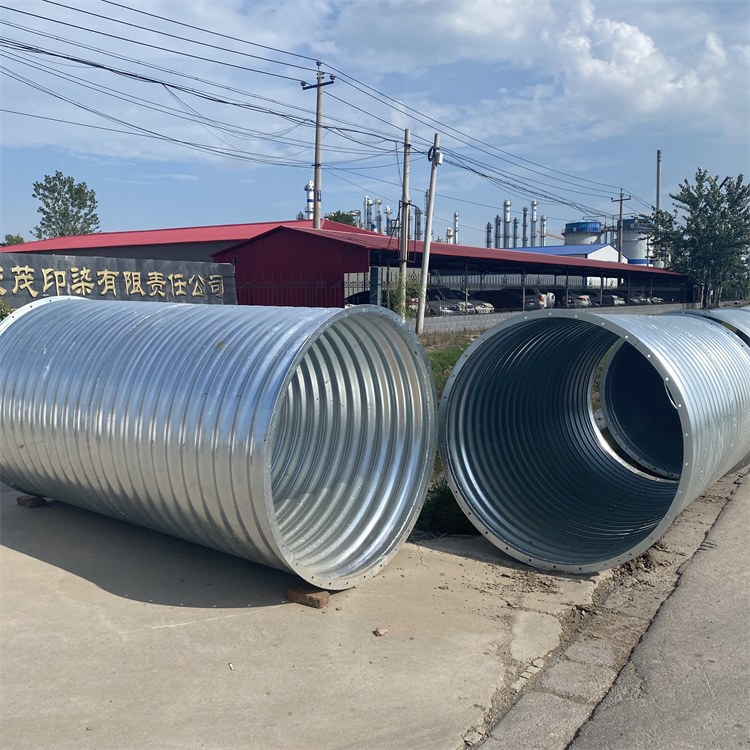 Construction of 2-meter-diameter Bridge Culvert Drainage Galvanized Pipe for Steel Corrugated Culvert Pipe in Yuanchang Highway Sewer Drainage