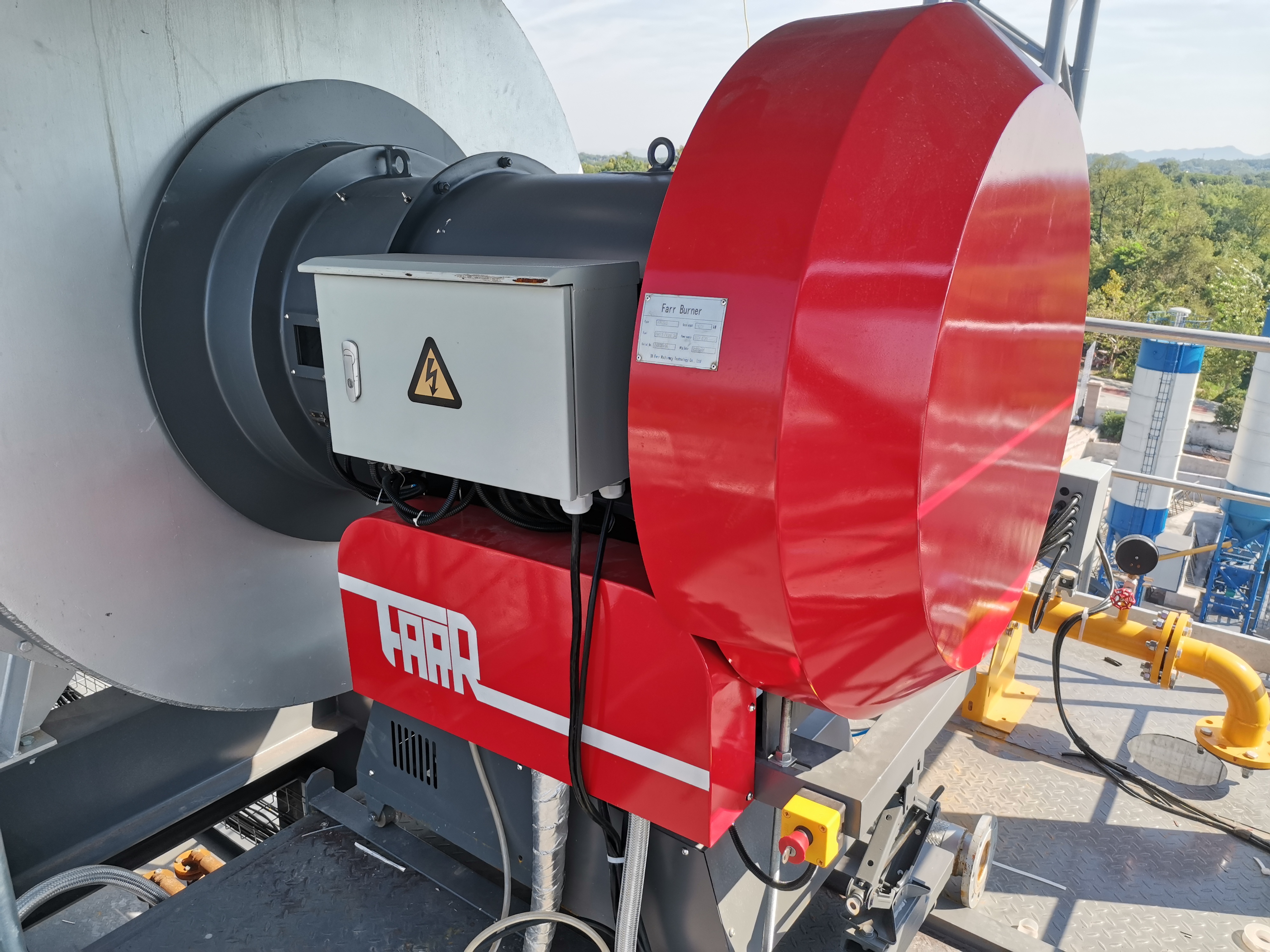 Industrial boiler burner waste oil burner thermal control system Farr machinery