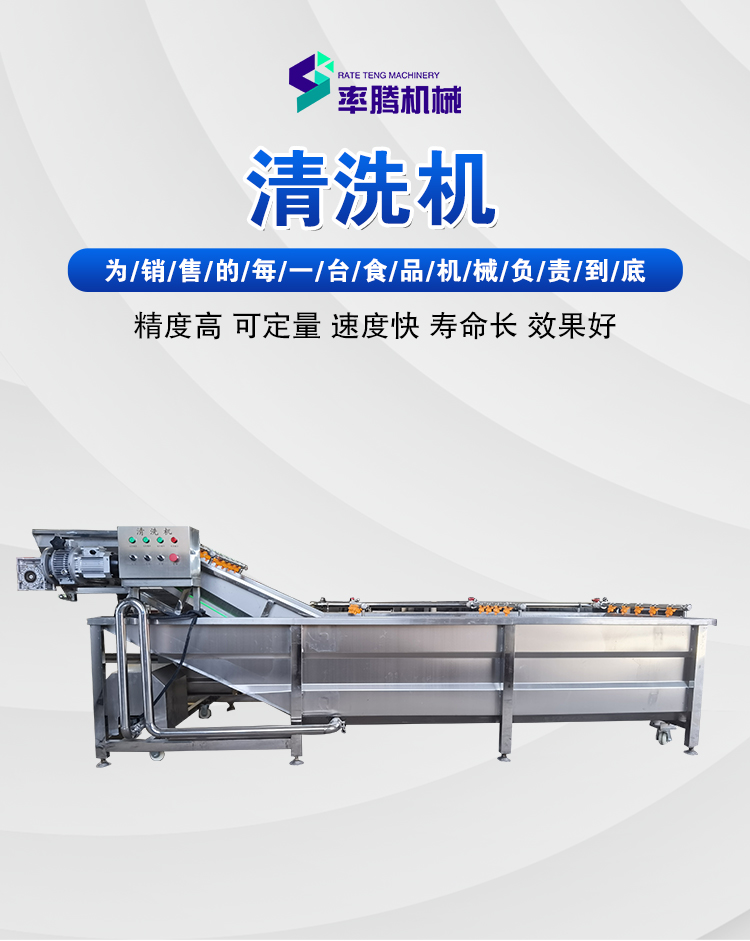 Bubble Cleaning Machine Fully Automatic Vegetable Cleaning Line Fruit and Vegetable Cleaning Packaging Bag Cleaning Source Factory