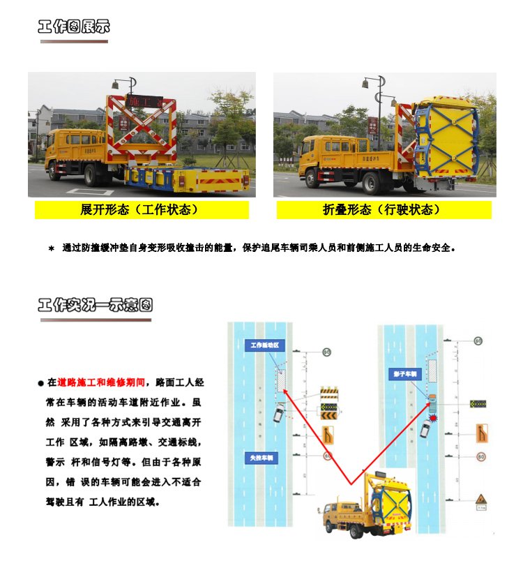 Tianjin 100K anti-collision buffer truck reaches 70K during dry operation, and safety protection guarantee for high-speed construction with anti-collision bag