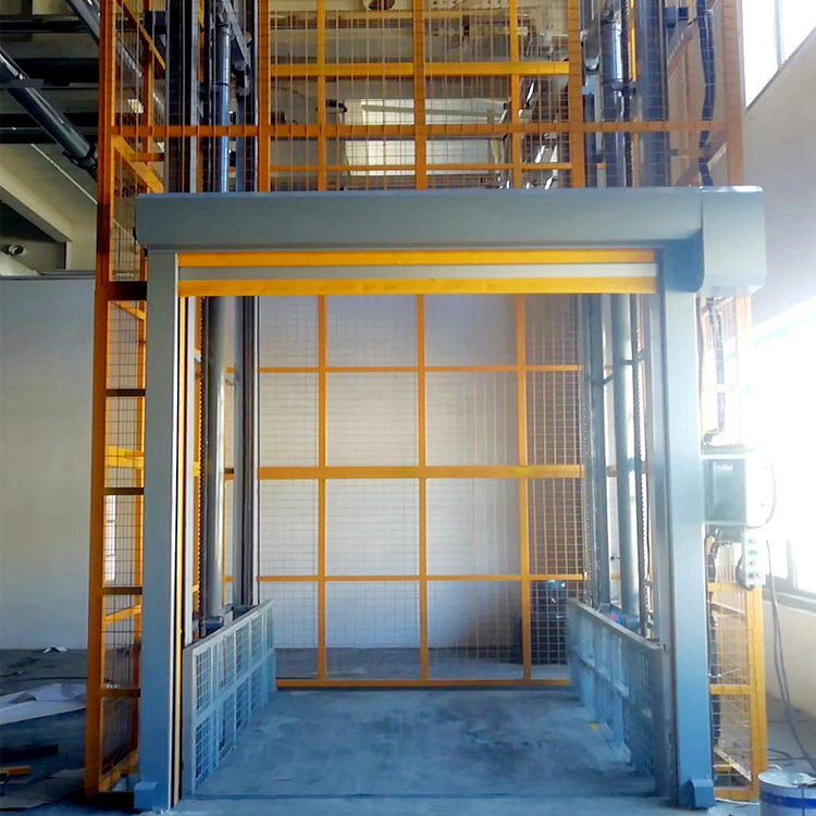 Shengli workshop hydraulic lift cargo elevator, second floor cargo lift platform, simple elevator for warehouse support customization