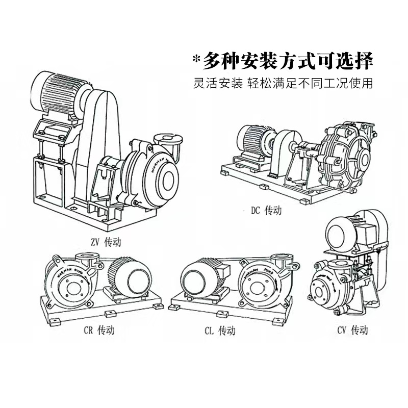 韩辉 6/4D-AH分数渣浆泵厂家 高铬合金卧式工业抽沙泵 杂质泵大流量