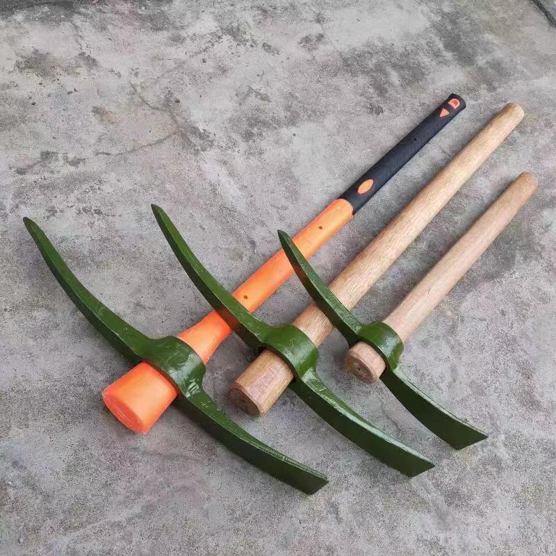 Jinshang Agricultural Handmade Forged hoe, Weeding Steel Shovel, Outdoor Digging and Grass Digging Pickaxe, Handle Size Customizable