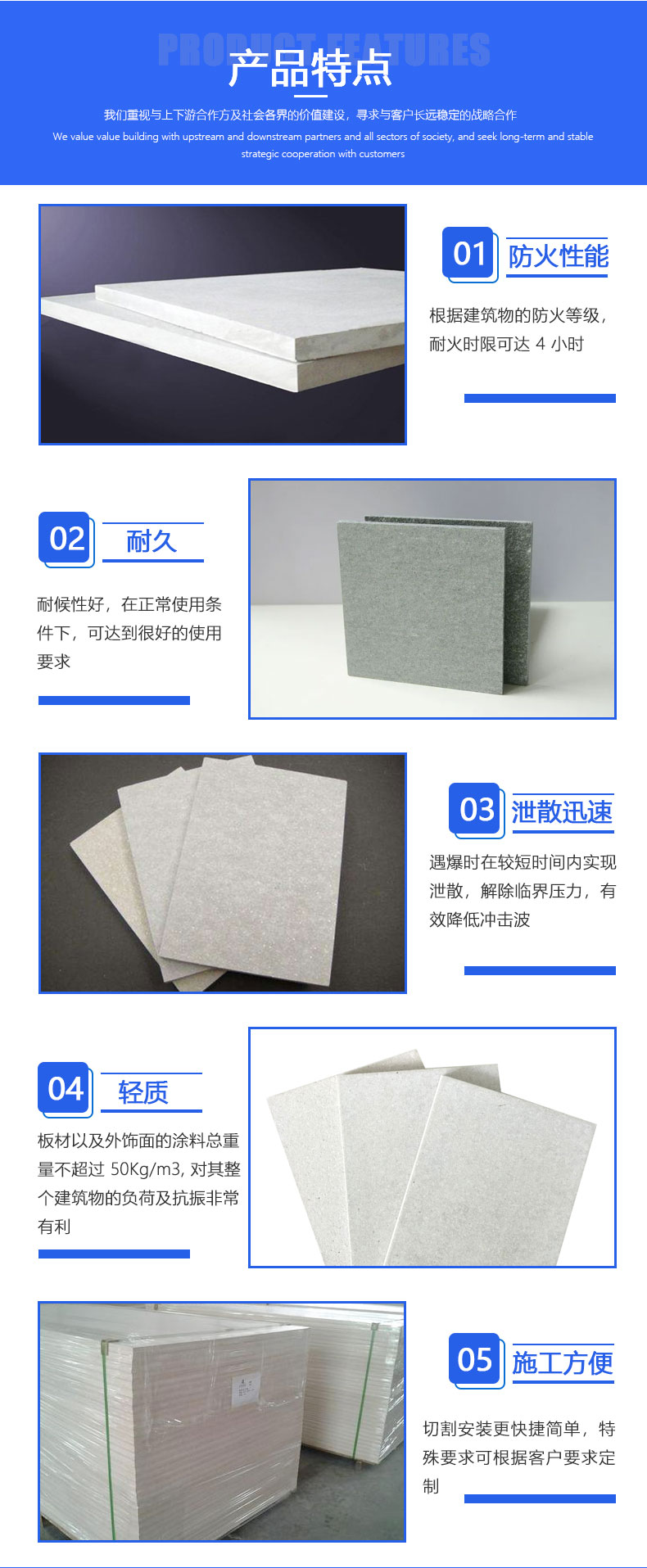 Eljia 12mm silicate explosion relief plate, high-density explosion-proof pressure plate ARJ-xb with various specifications