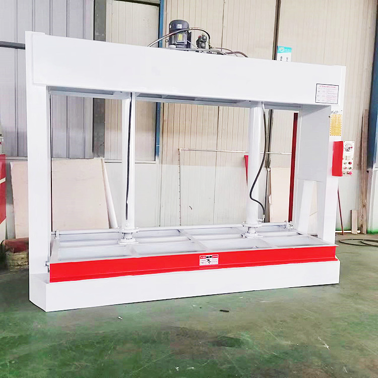 Cold press carbon crystal door for indoor door pressing and shaping. Woodworking press with flat surface and smooth planing surface